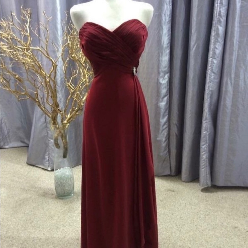 Red evening dress